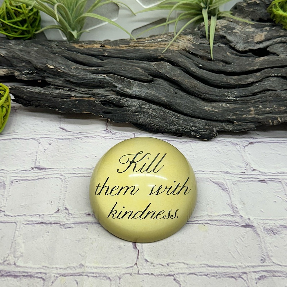{SugarBoo & Co.} ‘Kill Them With Kindness’ Waterdrop Paper Weight Desk Decor